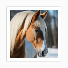 Horse In The Snow 6 Art Print