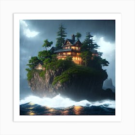 House On An Island Art Print