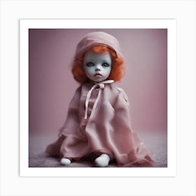 Doll In Pink 1 Art Print