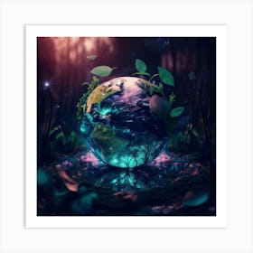 Earth In The Forest Art Print