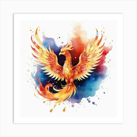 Phoenix ink background Art Print