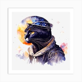 Cat In Space Art Print