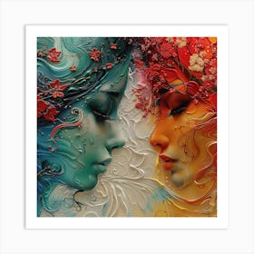 Two Women In Love Art Print