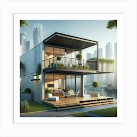 Shipping Container Home Art Print