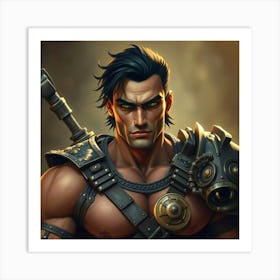 Warrior In Armor Art Print