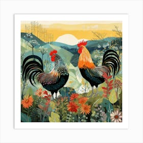Bird In Nature Chicken 6 Art Print
