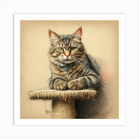 Tabby Cat 3 Art Print