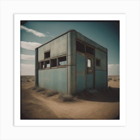 Abandoned Building In The Desert Art Print