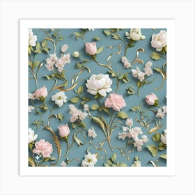 Floral Wallpaper Art Print