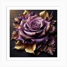 Purple Rose Art Print