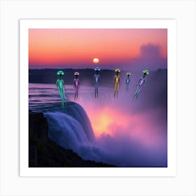 Aliens In Niagara Falls Art Print