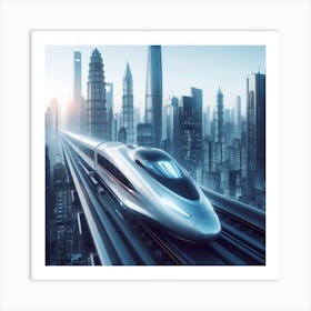 Futuristic Train 2 Art Print