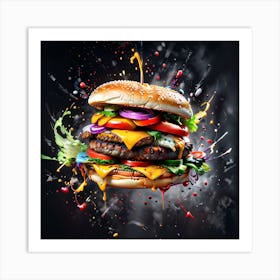 Burger Splash Art Print