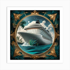 Cruise Ship In Frame Art Print