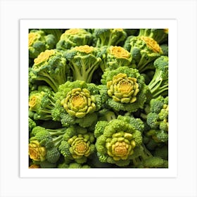 Close Up Of Broccoli 14 Art Print