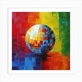 Disco Ball Canvas Print Art 6 Art Print