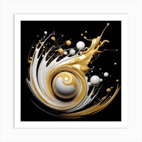 Butterscotch Swirl Art Print