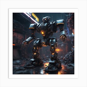 Cyborg Robot Art Print