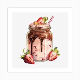 Strawberry Milkshake 25 Art Print