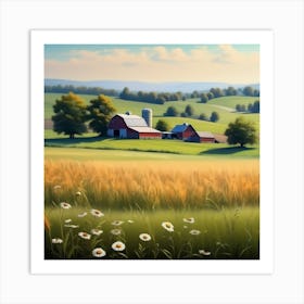 Farm In The Countryside 29 Art Print