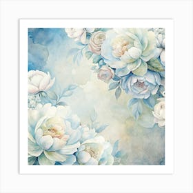 Watercolor Floral Background 8 Art Print