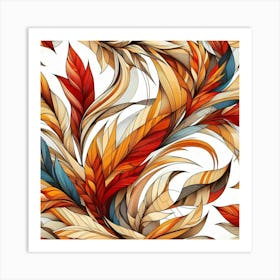 Autumn leaves swirling 6 Art Print