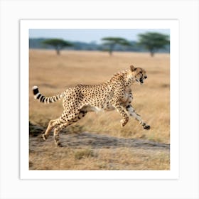 Cheetah Running Art Print