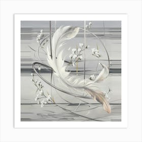 White Feather Art Print