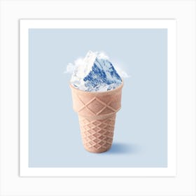 Ice Ice Ice Cream Square Art Print