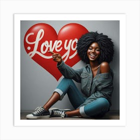 Love You Art Print