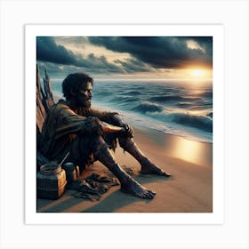 Survivor On A Desolate Island Art Print