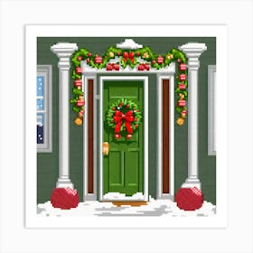 Christmas Door 34 Art Print