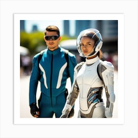 Futuristic Couple 132 Art Print