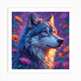 Wolf Painting Art Print