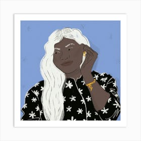 Portrait Of A Black Woman Art Print