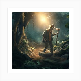 Man In The Jungle Art Print