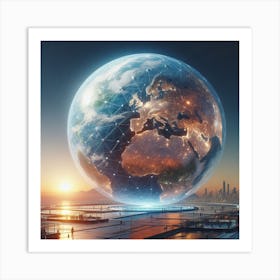 Earth In Space 31 Art Print
