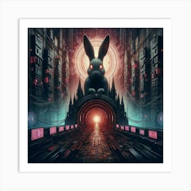 Down The Cyberabbit Hole 1 Art Print