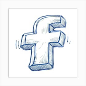 Facebook Logo 1 Art Print