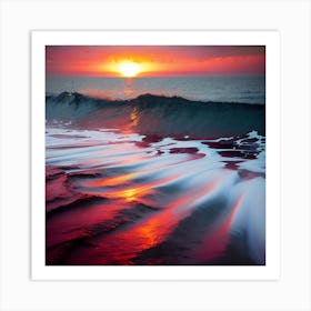 Sunset On The Beach 645 Art Print