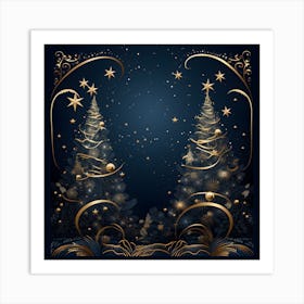 Christmas Tree Background 1 Art Print