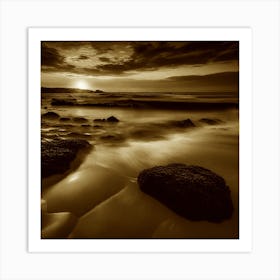 Sunset At The Beach 746 Art Print