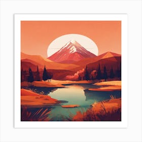 Landscape Painting 2 Art Print