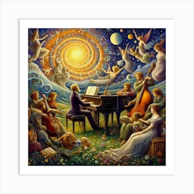 Angels And Music Art Print