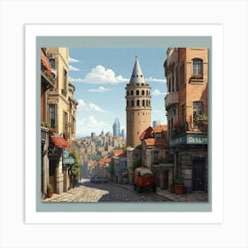 Turkish City paintings 5 Art Print