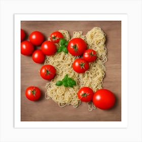 Italian Pasta And Tomatoes Art Print