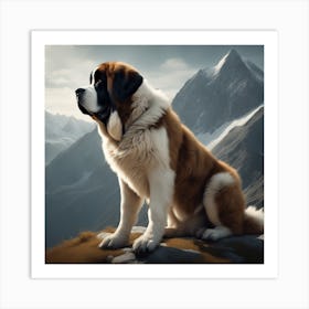 St Bernard 48 Art Print