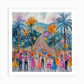 Latin Fiesta in Brazil Art Print