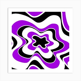 Purple And Black Swirls Art Print