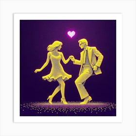 A man and a woman dancing Art Print